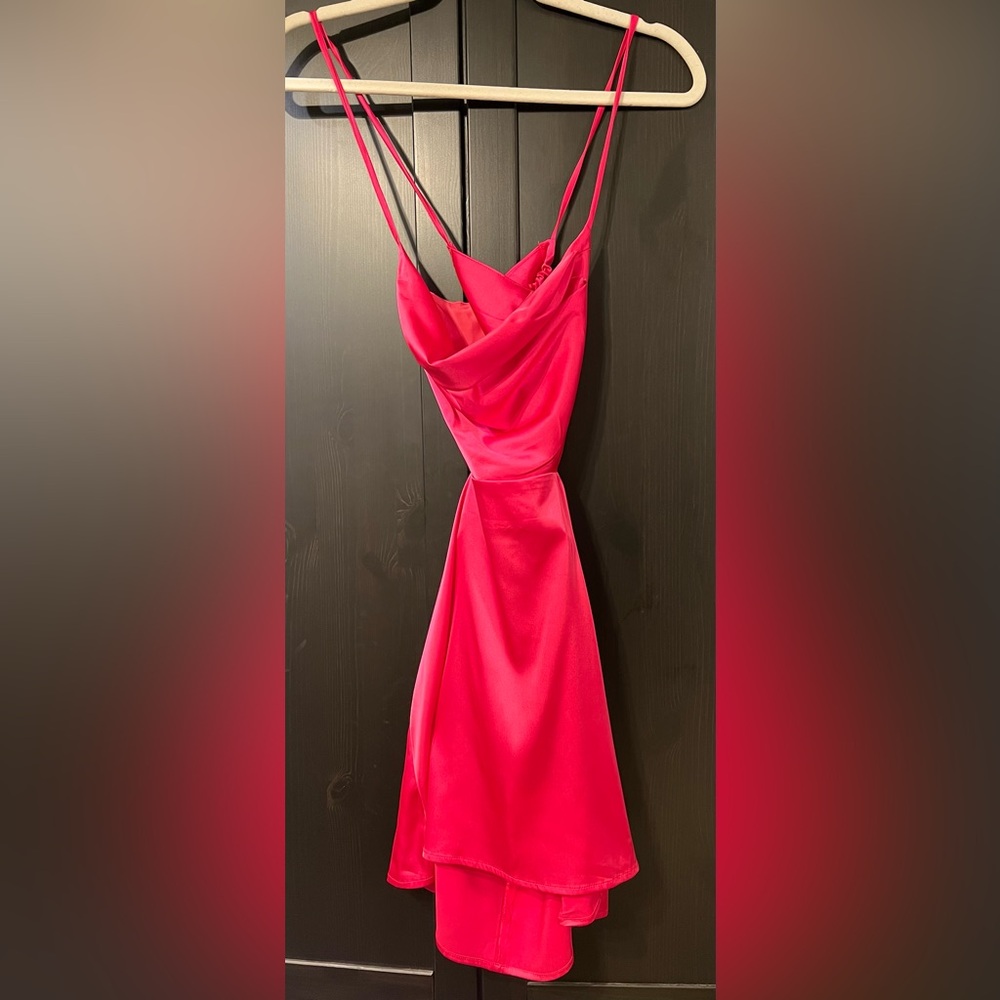 SHEIN BAE Satin Pink Mini Dress